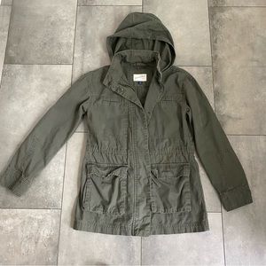 Universal Thread olive green utility field jacket coat with hood XS